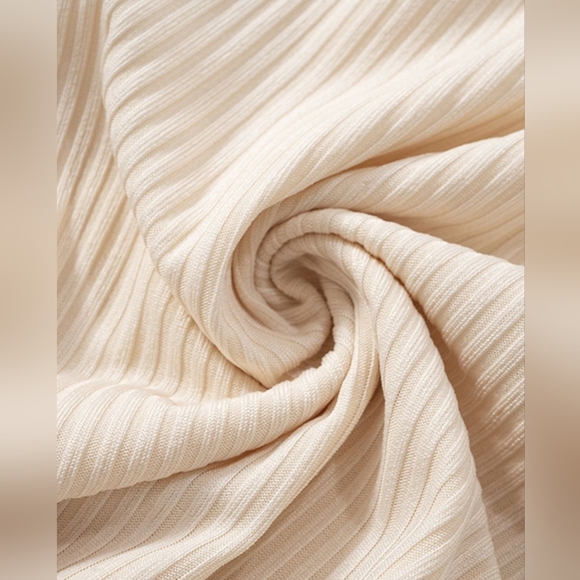 Ribbed Rhythm High Waisted Flares - Tan - Picture 3 of 7